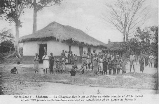 RDahomey Benin Adohoun School and Chapel C1925